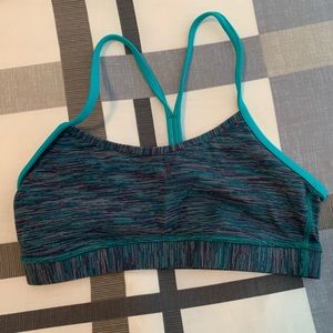 Blue and green lululemon bra